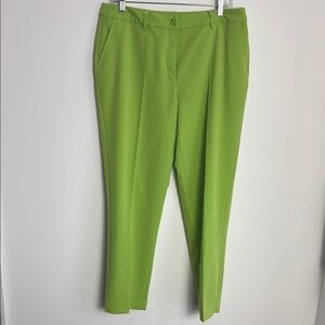 Vibrant Green Tailored Trousers with Straight Legs